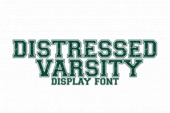 Distressed Varsity Font